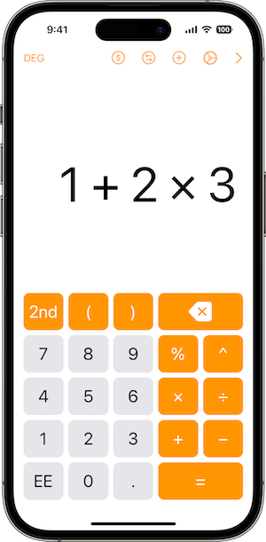 Calculi - Calculator on iPhone